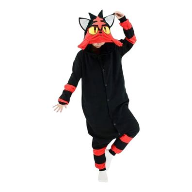Litten Katze Onesie Erwachsene Anime Tier Kigurumi Cosplay Pyjamas Plusch