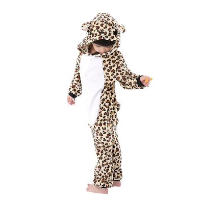 Leopard Bar Onesie Kinder Tier Kigurumi Cosplay Pyjamas Halloween Karneval Plusch
