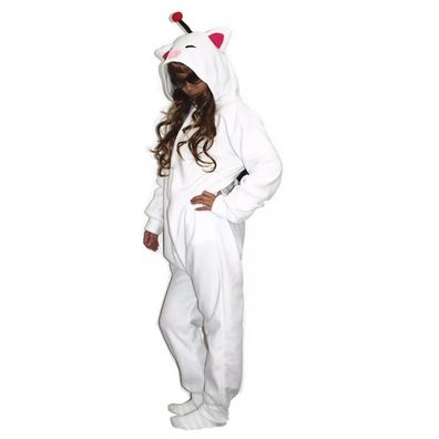 Moogle Onesie Erwachsene Damen Herren Anime Kigurumi Cosplay Pyjamas Tier Plusch