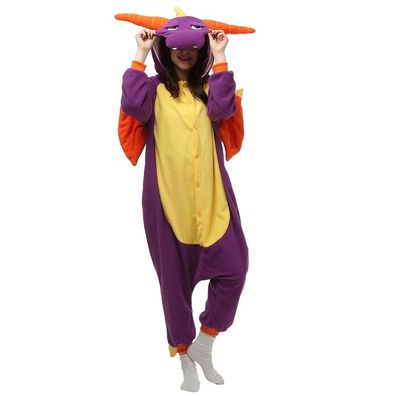 Spyro Drache Onesie Erwachsene Damen Herren Kigurumi Cosplay Pyjamas Tier Plusch