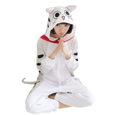 Chi Katze Onesie Damen Anime Tier Kigurumi Cosplay Pyjamas Halloween Plusch