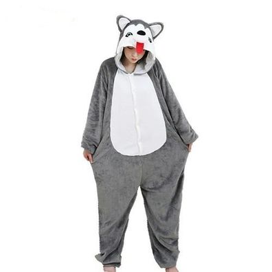 Tier Onesie Erwachsene Kigurumi Cosplay Pyjamas Panda Husky Fuchs Hase Plusch