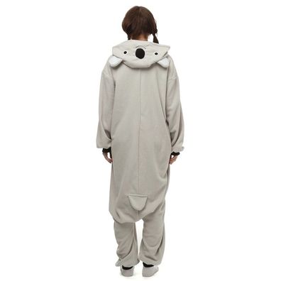 Grauer Koala Onesie Erwachsene Damen Herren Tier Kigurumi Cosplay Pyjamas Plusch