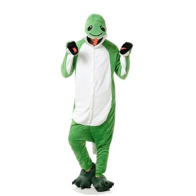 Grune Schlange Onesie Erwachsene Tier Kigurumi Cosplay Pyjamas Halloween Plusch