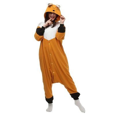 Fuchs Onesie Damen Tier Kigurumi Cosplay Pyjamas Halloween Party Plusch