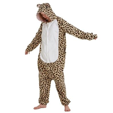 Leopard Bar Onesie Erwachsene Damen Herren Tier Kigurumi Cosplay Pyjamas Plusch
