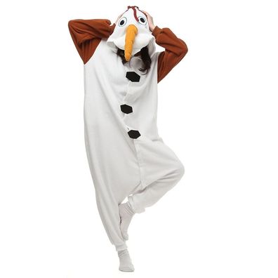 Schneemann Onesie Erwachsene Tier Kigurumi Cosplay Pyjamas Weihnachten Plusch