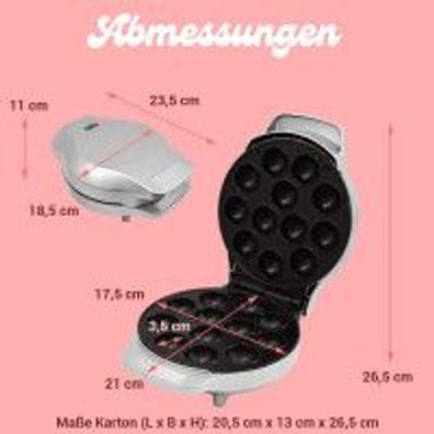 Cake Pop Maker Maschine Popcakes Maker für 12 Cake Pops