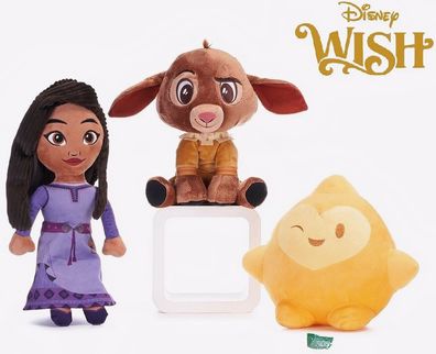 Disney Wish - Plüschfigur Plüsch Kuscheltier Sitzend Größe ca. 24-39 cm NEU