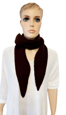 Sophie Scarf handgestrickter Schal Scarf handmade with love Chocolate Polyacryl