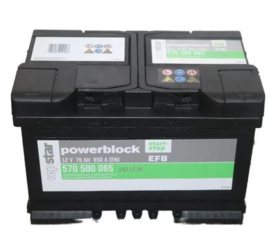 Repstar Starterbatterie Powerblock Ultra EFB 12 Volt 70 AH 650a