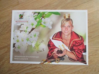 Witzenhäuser Kirschenkönigin 2015/2016 Nina II. - handsigniertes Autogramm!!!
