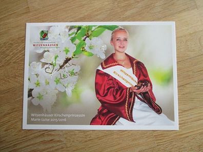 Witzenhäuser Kirschenprinzessin 2015/2016 Marie-Luise - handsigniertes Autogramm!!!