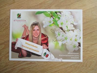 Witzenhäuser Kirschenprinzessin 2015/2016 Laura - handsigniertes Autogramm!!!