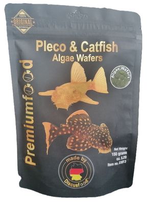 Premiumfood Pleco Catfish Algae Wafers 150g Futter für Welse Welsfutter