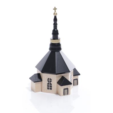 Weihnachtsdekoration Seiffener Kirche einzeln dunkel Höhe 12,5cm NEU Sternsänger
