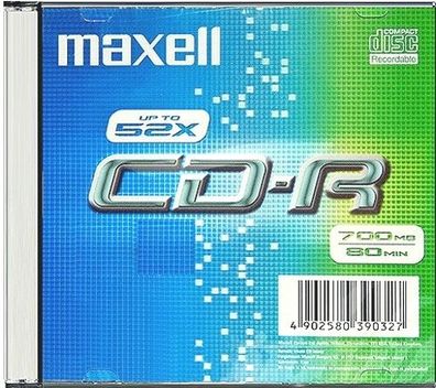 maxell CD-R 700MB 80 Minuten 52x Speed CD-Rohling in Jewelcase