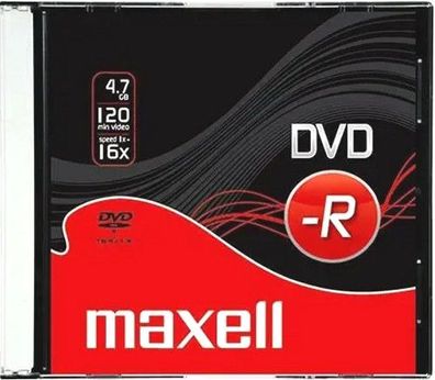 maxell DVD-R 4,7GB 120 Minuten Video 16x Speed DVD-Rohling in Jewelcase