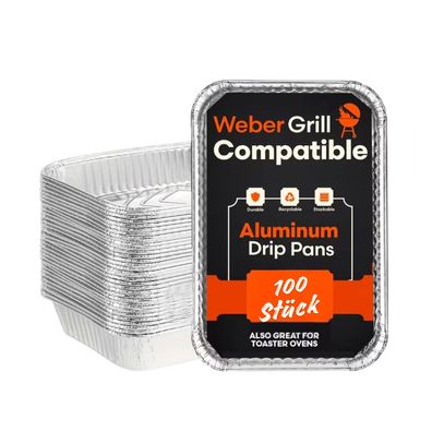 DR HOME Division Aluschale Abtropfschale Grillschale 100er Pack