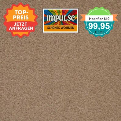 Girloon Hochflor 610 Velours 200 cm breit - keine Versandkosten