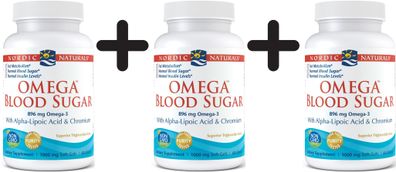 3 x Nordic Naturals Omega Blood Sugar, 896mg - 60 softgels