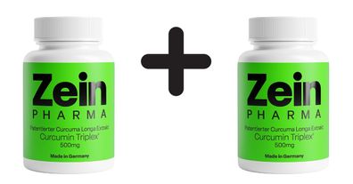 2 x Zein Pharma Curcumin Triplex, 500mg - 90 caps
