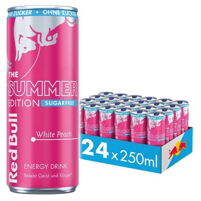 Red Bull The Summer Edition White Peach Sugarfree 24x 0,25l