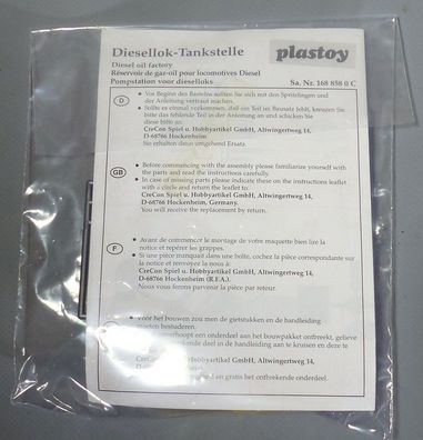 Faller Plastoy H0 120145 (168 858 0 C) Diesellok-Tankstelle Dieseltanks NEU OVP