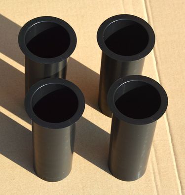 4x Vaseneinsatz Ø 6 cm x 15,5 cm Kunststoffeinsatz für Vasen Granitvasen