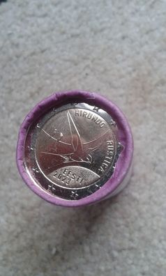 2 euro Rolle 2 euro 2023 Estland Rauchschwalbe Rolle 25x2 euro 2023 Estland