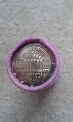 2 euro Rolle 2 euro 2019 Estland Uni Tartu Rolle 25x2 euro 2019 Estland