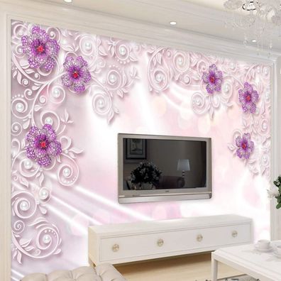 Vlies Fototapete Wandtapete Wandbilder Verträumte Rosen Schmuck 4600