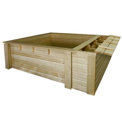 Anbauschacht zu Trend Holzpool | Minipool | Rechteck | 38 mm Wandstärke