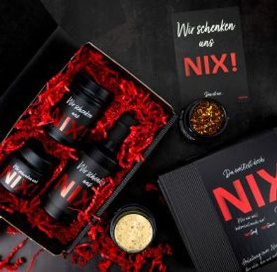 Geschenkbox für alle, die sich NIX schenken wollen. Die NIX Box