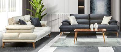 Sofa Sofagarnitur Italienischer Stil Wohnlandschaft Couch Sitzgarnitur 3 + 3