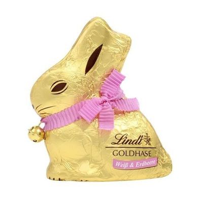 Lindt Goldhase Weiß & Erdbeere 100 g