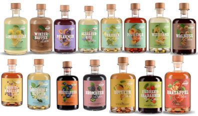 Auswahl aus Likören und Kräutern je 0,5 Liter Geschenk Oster Geschenkidee