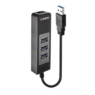 LINDY USB 3.1/3.0 Hub & Gigabit Ethernet Adapter