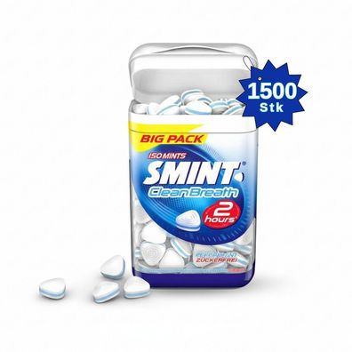 SMINT Clean Breath 1500 x Bonbons mit Nachfüllpack Pfeffermint zuckerfreie Mint