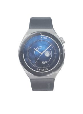 Huawei Watch GT 3 Pro Titanium, Smartwatch, 46mm, schwarzes Fluorelastomer-Armband