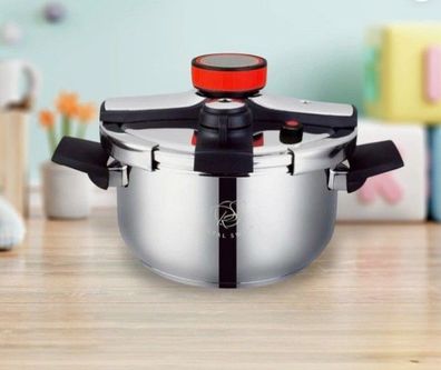 Schnellkochtopf 10,8,6,4Liter Edelstahl Induktion automatisch Schließen!