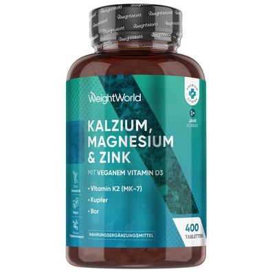 Komplette Knochenunterstützung Combo - 2-Pack, Calcium, Magnesium & Zink mit Vitamin