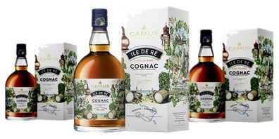 3 x Camus Cognac Ile de Ré Fine Island