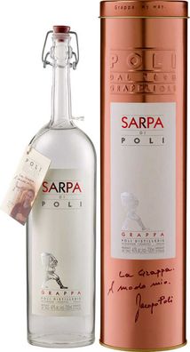 Jacopo Poli Grappa Sarpa Di In Geschenkroehre #8211; NV 0.7 L Flasche