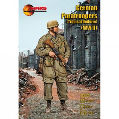 Mars Figures 1:32 MS32029 WWII German Paratroopers (Tropical Uniform) - NEU