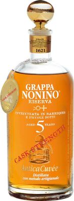 Nonino Distillatori Grappa Anticacuvee Riserva Cask Strength 0.7 L Flasche