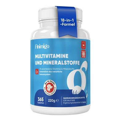 Animigo Multivitamine für Hunde - 365 Vitamine Tabletten