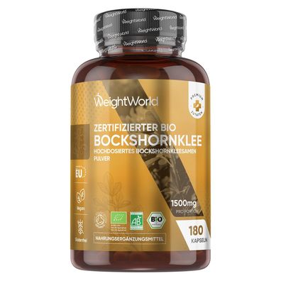 BIO Bockshornklee Kapseln - 3er Pack - 540 Kapseln - 750mg - 9 Monate Vorrat