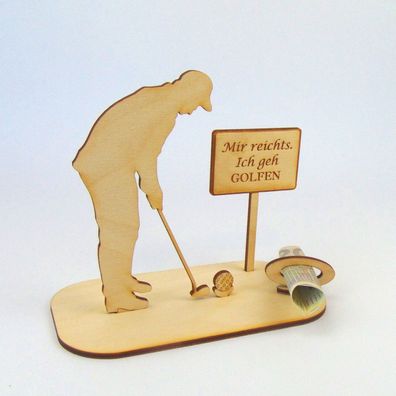 Geschenk Golfspieler, Golf, Golfplatz, Golfen, Berufsgolfer, Geschenkidee aus Holz