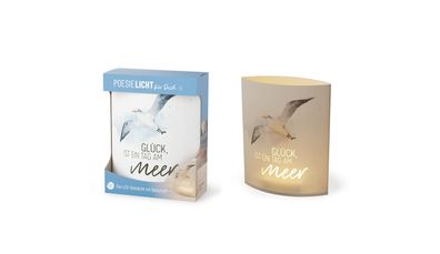 LED-Dekolicht LaVida Poesielicht für Dich 16 x 13 x 5 cm Glück ist ein Tag am Meer